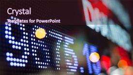  Presentation with stock market - Audience pleasing presentation design consisting of display of stock market quotes backdrop and a wine colored foreground
