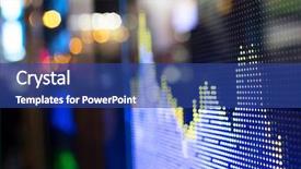  Presentation with stock exchange - Beautiful slide set featuring display of stock market quotes backdrop and a ocean colored foreground