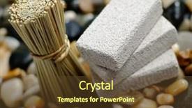  Presentation with rocks - Colorful presentation theme enhanced with display on top of river backdrop and a tawny brown colored foreground