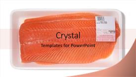  Presentation with packaging - Beautiful slides featuring display packaging - packaged salmon for sale backdrop and a red colored foreground