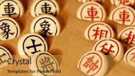  Presentation with chinese traditional - Slides having display with traditional chinese chess background and a gold colored foreground