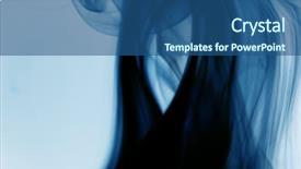  Presentation with smoke - PPT theme consisting of displaying abstract colorful waves light - blue smoke background and a  colored foreground