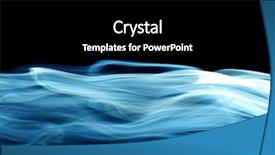  Presentation with smoke - Theme enhanced with displaying abstract colorful waves light - blue smoke background and a  colored foreground