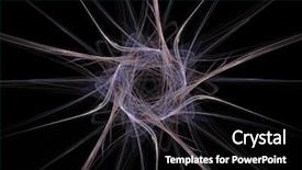  Presentation with deep web technology fractal - Slide deck featuring displaying abstract colorful waves light - fractal backgrounds background and a black colored foreground