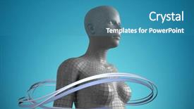  Presentation with blue line - PPT theme with displaying abstract colorful waves light - grey line design against blue background and a teal colored foreground