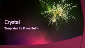  Presentation with show - Beautiful theme featuring displaying beautiful multi color - fireworks during musical fountains show backdrop and a  colored foreground