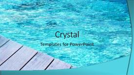  Presentation with solar water pump - Amazing presentation design having displaying beautiful river - wooden surface on water background backdrop and a cyan colored foreground