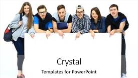  Presentation with displaying - Colorful PPT layouts enhanced with displaying blank billboard against white backdrop and a white colored foreground