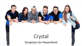  Presentation with displaying - Slide deck featuring displaying blank billboard against white background and a white colored foreground