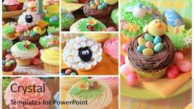  Presentation with egg - Beautiful slide set featuring easter egg cupcakes collection also available individually in large resolution backdrop and a coral colored foreground