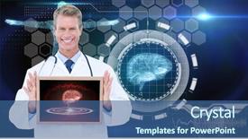  Presentation with generated image fractal geometry chaos - Amazing presentation having displaying human brain - digital composite of digitally generated backdrop and a ocean colored foreground