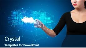  Presentation with cloud based - Slides enhanced with displaying information from cloud base background and a ocean colored foreground