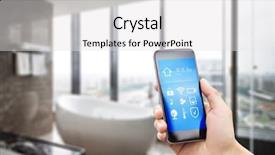  Presentation with luxury - Presentation theme enhanced with apps in modern luxury bathroom background and a white colored foreground