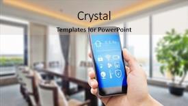  Presentation with smart phone apps - Presentation with  background and a  colored foreground