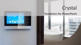  Presentation with luxury - Amazing PPT theme having wall with modern luxury bathroom backdrop and a light gray colored foreground