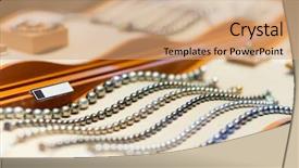  Presentation with black pearl - Audience pleasing PPT theme consisting of displaying variety jewelry - black pearl jewelery displayed backdrop and a  colored foreground