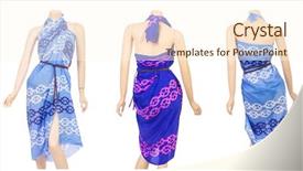  Presentation with beach - Slides featuring displaying various colorful - beach pareo isolated background and a cream colored foreground