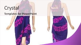  Presentation with beach - Beautiful presentation featuring displaying various colorful - beach pareo isolated backdrop and a sky blue colored foreground