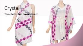  Presentation with beach - PPT layouts having displaying various colorful - beach pareo isolated background and a sky blue colored foreground