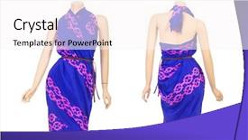  Presentation with sitting teddy bear isolated - Amazing presentation having displaying various colorful - beach pareo isolated backdrop and a sky blue colored foreground