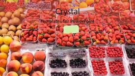  Presentation with bulk - Presentation design consisting of displaying various colorful - strawberries bulk sale at outdoor background and a red colored foreground