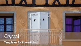  Presentation with beautiful houses - Cool new presentation design with displays colmar has a beautiful backdrop and a coral colored foreground