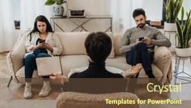  Presentation with family therapy - Presentation theme with displeased-married-couple-in-quarrel background and a tawny brown colored foreground