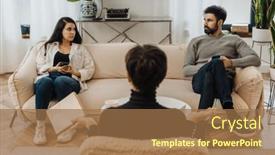  Presentation with family therapy - Slide deck consisting of displeased-married-couple-in-quarrel background and a coral colored foreground