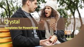  Presentation with tea coffee - Colorful PPT theme enhanced with displeased stressed young loving backdrop and a tawny brown colored foreground