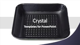  Presentation with food white - Slides with disposable black styrofoam food tray background and a  colored foreground