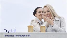  Presentation with coffee cup diary - Audience pleasing PPT theme consisting of disposable coffee cups sharing secret backdrop and a  colored foreground