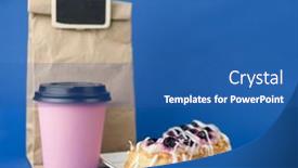  Presentation with pastries - Audience pleasing PPT layouts consisting of disposable-coffee-of-hot-coffee backdrop and a ocean colored foreground