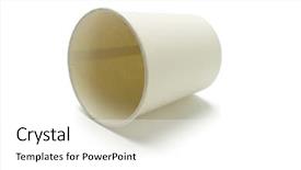  Presentation with paper - Audience pleasing slide deck consisting of disposable paper cup on white backdrop and a white colored foreground