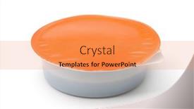  Presentation with sauce - Amazing slide set having disposable-plastic-sauce-cup backdrop and a coral colored foreground