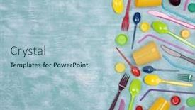  Presentation with plastic straws - Amazing slide set having disposable-single-use-plastic-objects backdrop and a light blue colored foreground