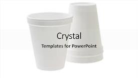  Presentation with maroon and white - Presentation theme featuring disposable styrofoam cups on white background and a sky blue colored foreground