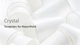  Presentation with environmental waste - Presentation with disposable-white-plastic-cups background and a white colored foreground