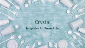  Presentation with plastic straws - Amazing slide deck having disposable-white-single-use-plastic backdrop and a light blue colored foreground