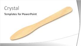  Presentation with ice cream - Presentation with disposable-wooden-ice-cream-spoon background and a white colored foreground