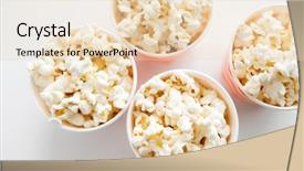  Presentation with junk food - Slides with disposal - fast food junk-food and unhealthy background and a lemonade colored foreground