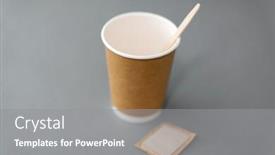  Presentation with recycling paper - Presentation theme having dispose-recycling-and-ecology-concept background and a gray colored foreground