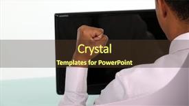  Presentation with violent - Presentation theme enhanced with disposition - violent posture at work background and a tawny brown colored foreground