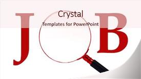  Presentation with magnifying glass - PPT layouts having disposition - word job with magnifying glass background and a lemonade colored foreground