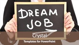  Presentation with holding on to a dream in a changing world - Theme featuring disposition - young businesswoman holding blackboard background and a tawny brown colored foreground