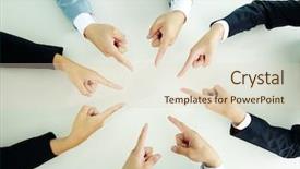  Presentation with brainstorming top view - Theme with directing others - top view of businesspeople pointing background and a lemonade colored foreground