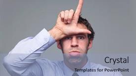  Presentation with tongue - Amazing slide deck having disrespect - man in shirt and tie backdrop and a light blue colored foreground
