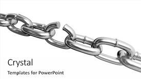 Presentation with chain - Amazing presentation theme having disrupt - burst chain on white background backdrop and a white colored foreground