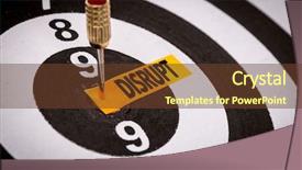  Presentation with innovation - Cool new presentation with disruptive innovation - disrupt backdrop and a tawny brown colored foreground