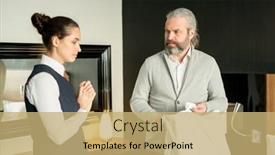  Presentation with angry - Presentation with dissatisfied-mature-businessman-complaining-young background and a coral colored foreground