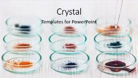  Presentation with powder - Colorful presentation enhanced with disscution - various colored chemical powder backdrop and a white colored foreground